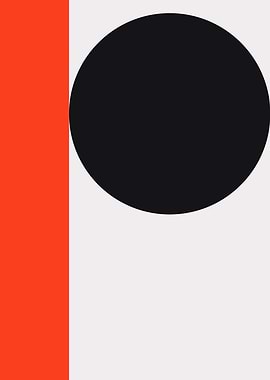 Minimalist Orange and Black Circle Design