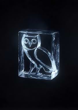 Ice Owl Sculpture