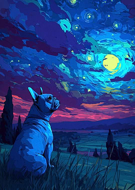 Blue Dog Stargazing