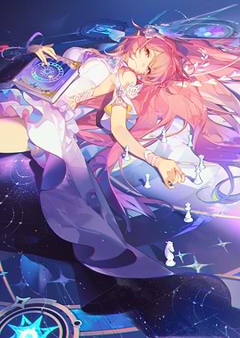 Girl with Chess Pieces