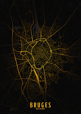Bruges Golden City Map