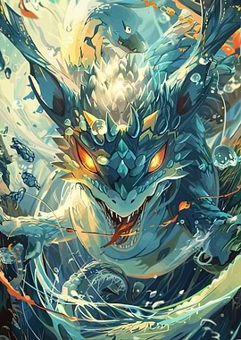 Majestic Blue Dragon