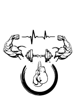 Fitness and Boxing Black and White