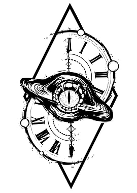 Eye of Time Black and White