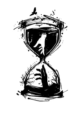 Hourglass with Hands and Trees