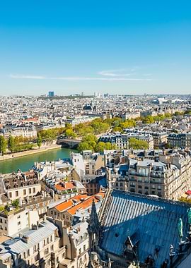 Paris Cityscape Aerial View