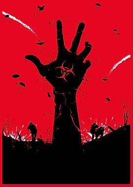 Biohazard Zombie Apocalypse War Poster