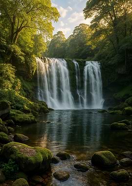Lush Waterfall Landscape