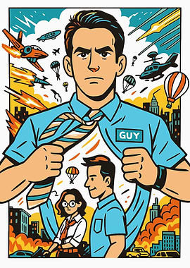 FreeGuy Comic Style Illustration