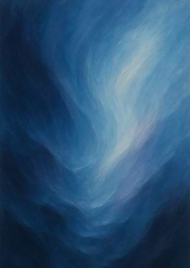 Azure Flow Wall Art | Soft Blue Abstract Sky | Ethereal Air Flow