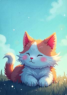 Cute Cartoon Cat Illustration