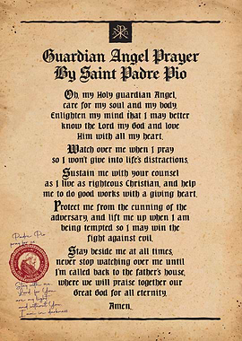 Guardian Angel Prayer by Saint Padre Pio