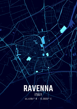 Ravenna Midnight City Map