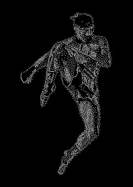 Abstract Martial Arts Figure