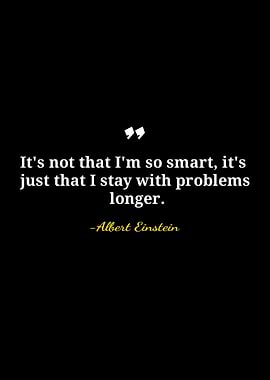 Einstein Quote on Black Background