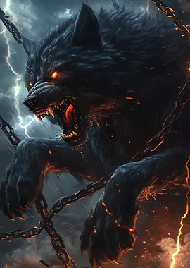 Angry chained stormy weather