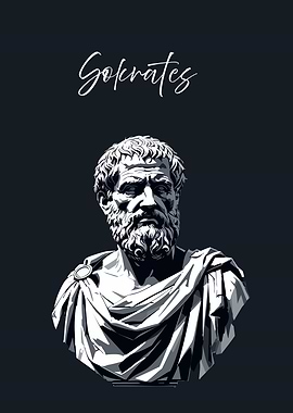 Socrates Bust Illustration