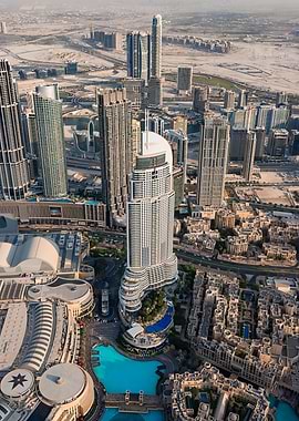 Dubai Cityscape Aerial View
