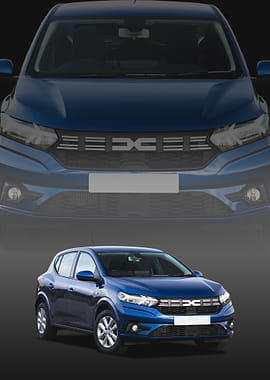 Blue Dacia Sandero poster