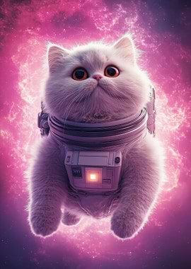Astronaut Cat in Space