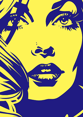 Pop Art Woman Portrait