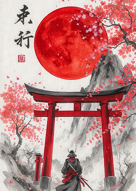 Samurai under the Red Moon