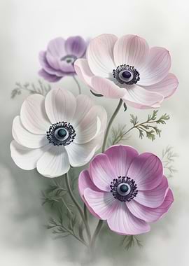 Pastel Anemone Flower Arrangement