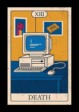 Retro Tech Tarot - Death Card