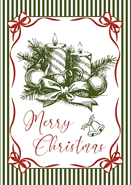 Retro Vintage Merry Christmas Holiday