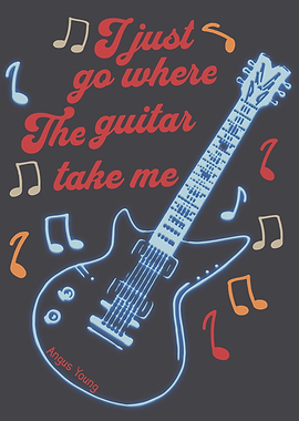 Guitar Quote with Angus Young Signature