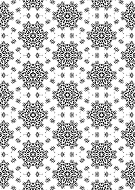 Opulent Mandala Mosaic in Black and White