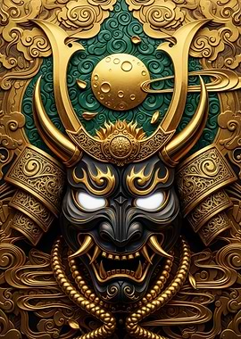 Golden Samurai Mask