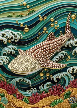 Whale Shark in Ocean Art