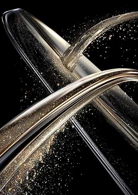 Abstract Gold and Silver Lines