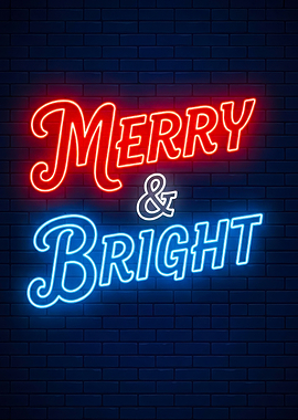 Merry & Bright Neon Sign