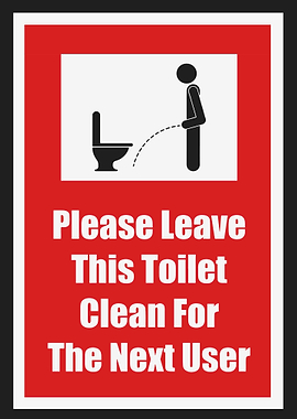Keep The Toilet Clean Signage