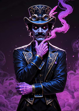 Steampunk Gentleman with Glowing Hands