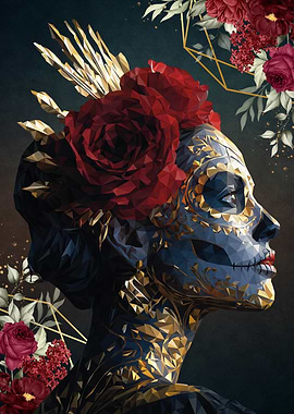 Day of the Dead Floral Portrait