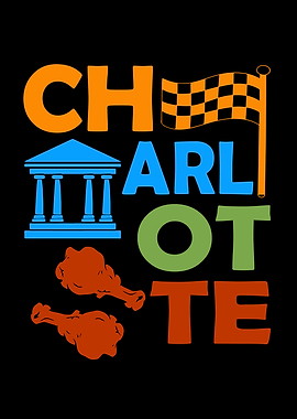 Charlotte North Carolina Souvenir Gift Men Skyline Charlotte