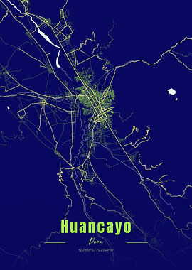 Huancayo, Peru City Map