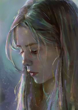 Pensive Woman Portrait