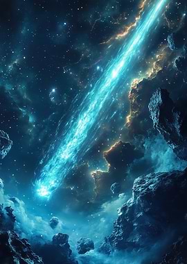 Cosmic Space Meteor Shower