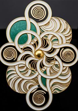 Abstract Floral Design Spirals