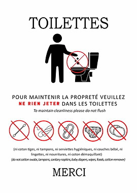 Printable Toilet Posters Do Not Flush Airbnb Guests