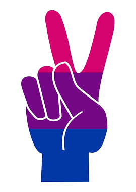 Bisexual Pride Peace Sign