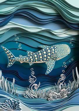 Whale Shark Paper Art