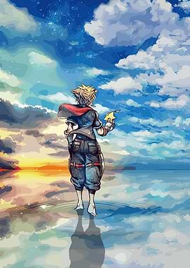 Sora Kingdom Hearts Pixel Art
