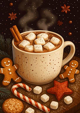 Cozy Hot Chocolate Scene Dreams