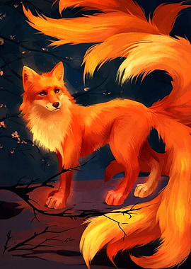 Nine-tailed Fox Digital Art