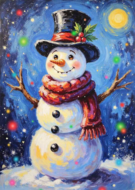Festive Snowman Painting